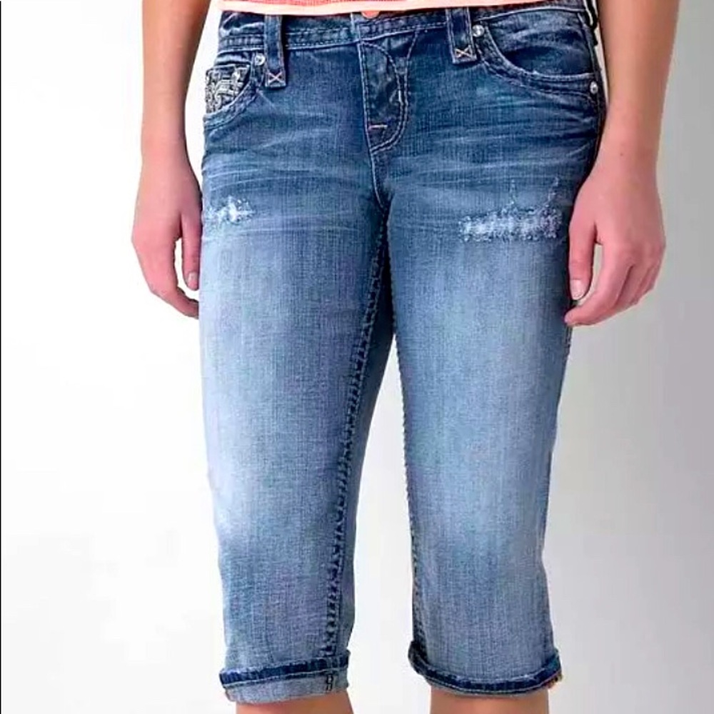 Rock Revival Sherry Easy Stretch Cropped Jeans, size 29, 18” inseam uncuffed.